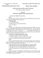 Thi tuyển công chức chuyên ngành ngoại vụ