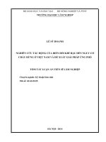 Nghiên cứu tác động của biến đổi khí hậu đến nguy cơ cháy rừng ở việt nam và đề xuất giải pháp ứng phó(thông tin luận án gửi bộ)