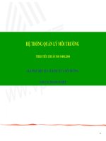 HỆ THỐNG QUẢN lý môi TRƯỜNG theo tiêu chuẩn ISO 14001 2004