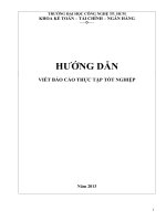 Hướng dẫn viết Báo cáo tốt nghiệp đại học