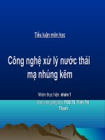 công nghệ xử lý nước thải mạ nhúng kẽm