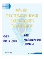 Báo cáo luận văn tốt nghiệp phân tích thực trạng kinh doanh dịch vụ logistics tại cảng cái cui