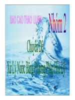 Chuyên đề xử lý nước bằng phương pháp hóa lý