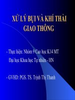 xử lý bụi và khí thải giao thông