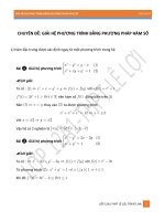 Hệ phương trình bằng phương pháp hàm số