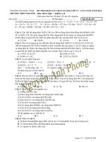 Đề thi thử đại học môn hóa chuyên đh vinh 2014
