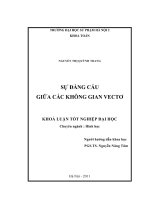Sự đẳng cấu giữa các không gian vectơ khóa luận tốt nghiệp