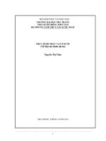 bài giảng Thực hành Thực vật ở nước