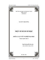Một số hàm số học khóa luận tốt nghiệp