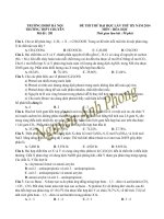 Đề thi thử đại học môn Hóa chuyên đh Sư Phạm 2014