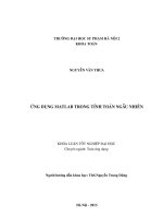 Ứng dụng MATLAB trong tính toán ngẫu nhiên khóa luận tốt nghiệp