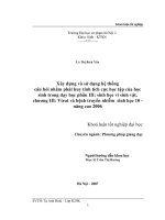 Xây dựng và sử dụng hệ thống câu hỏi nhằm phát huy tính tích cực học tập của học sinh trong dạy học phần III Sinh học vi sinh vật, chương III Virut và bệnh truyền nhiễm Sinh học 10 nâng cao