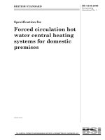 BS 5449 1990 forced circulation hot water central heating systems for domestic