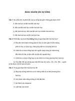 BÀI 32  NGUỒN GÓC SỰ SỐNG + đáp án