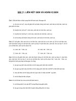 BÀI 11. LIÊN KẾT GEN VÀ HOÁN VỊ GEN + ĐÁP ÁN