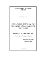 Xây dựng hệ thống bài tập trong chủ đề hoán vị, chỉnh hợp, tổ hợp