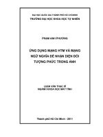 Ứng dụng mạng HTM và mạng ngữ nghĩa để nhận diện đối tượng phức trong ảnh