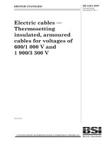BS 5467 1997 electric cables — thermosetting insulated, armoured cables for voltages of 6001 0002
