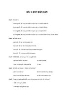 BÀI 4. ĐỘT BIẾN GEN + ĐÁP ÁN