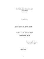 Đại số tenxơ và đại số ngoài khóa luận tốt nghiệp năm 2010