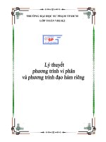 Lý thuyết phương trình vi phân và phương trình đạo hàm riêng