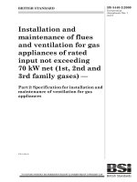 BS 5440 2 2000 installation and maintenance of flues and ventilation for gas appliances of rated