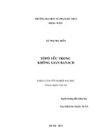 Tôpô yếu trong không gian Banach khóa luận tốt nghiệp