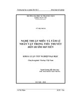 Nghệ thuật miêu tả tâm lí nhân vật trong tiểu thuyết Hồn bướm mơ tiên