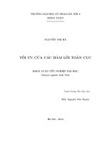 Tối ưu của các hàm lồi toàn cục khóa luận tốt nghiệp