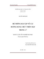 Hệ thống bài tập về các đường đáng chú ý trên mặt trong E3