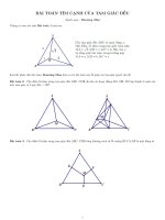 Bài toán tìm cạnh của tam giác đều