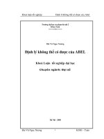 Định lý không thể có được của Abel khóa luận tốt nghiệp