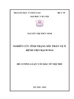 NGHIÊN cứu TÌNH TRẠNG sốc PHẢN vệ ở BỆNH VIỆN BẠCH MAI