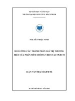 Đo lường các thành phần giá trị thương hiệu của phần mềm chống Virus tại Thành Phố Hồ Chí Minh