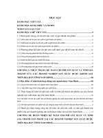 Hoàn thiện kế toán chi phí sản xuất và tính giá thành sản phẩm của các doanh nghiệp sản xuất dược (khảo sát trên địa bàn tỉnh nam định)