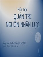 Bài giảng môn quản trị nguồn nhân lực