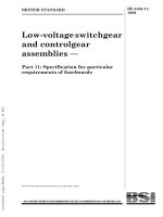 BS 5486 11 1989 low voltage switchgear and controlgear assemblies