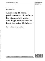 BS 845 1 1987 assessing thermal performance of boilers for steam, hot water and high temperature
