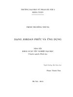 Dạng Jordan phức và ứng dụng khóa luận tốt nghiệp