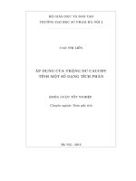 Áp dụng thặng dư cauchy tính một số dạng tích phân khóa luận tốt nghiệp