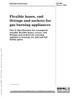 BS 669 2  1997 flexible hoses, end fittings and sockets for gas burning appliances