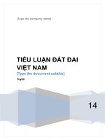 TÀI LIỆU ĐẤT ĐAI VIỆT NAM
