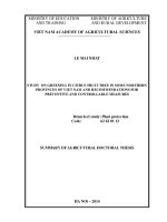 Study on greening in citrus fruit trees in some Northern provinces of Viet Nam and recommendations for preventive and controllable measures = Nghiên cứu bệnh lá vàng greening hại cây ăn quả có múi ở một số tỉnh phía Bắc Việt Nam và đề xuất biện pháp phòng