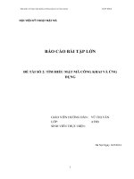 TÌM HIỂU MẬT MÃ CÔNG KHAI VÀ ỨNG DỤNG