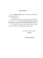 Lựa chọn bài tập phát triển sức nhanh trong chạy 100m cho học sinh nữ khối 11 trường THPT cao bá quát   gia lâm