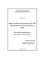Nghiên cứu phương pháp giảng dạy bài điều lệnh đội ngũ đơn vị cho học sinh lớp 10 THPT