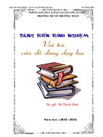 SKKN VAI TRÒ của đồ DÙNG dạy học