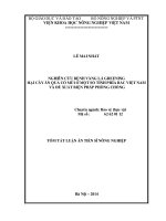 Nghiên cứu bệnh lá vàng greening hại cây ăn quả có múi ở một số tỉnh phía Bắc Việt Nam và đề xuất biện pháp phòng chống (tóm tắt + toàn văn)