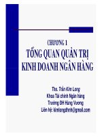 Tổng quan quản trị kinh doanh ngân hàng