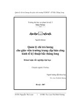 Quản lý chi trả lương cho giáo viên trường trung cấp bán công kinh tế kĩ thuật bắc thăng long